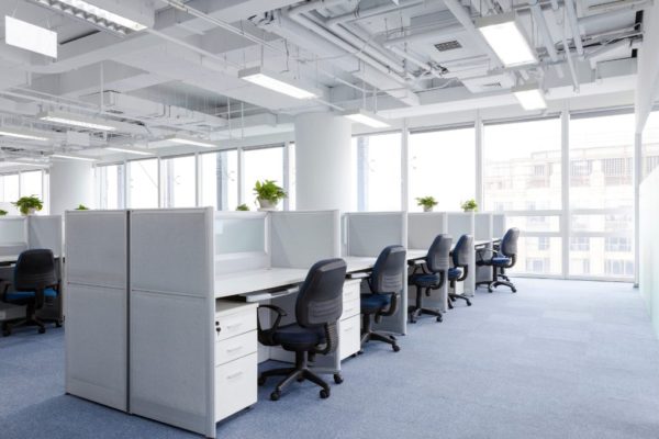 Lockdown empty office