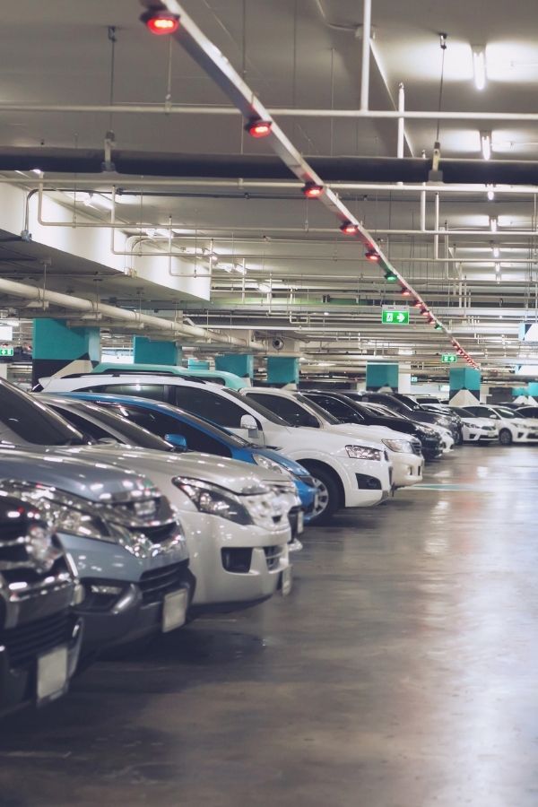 Busy car park