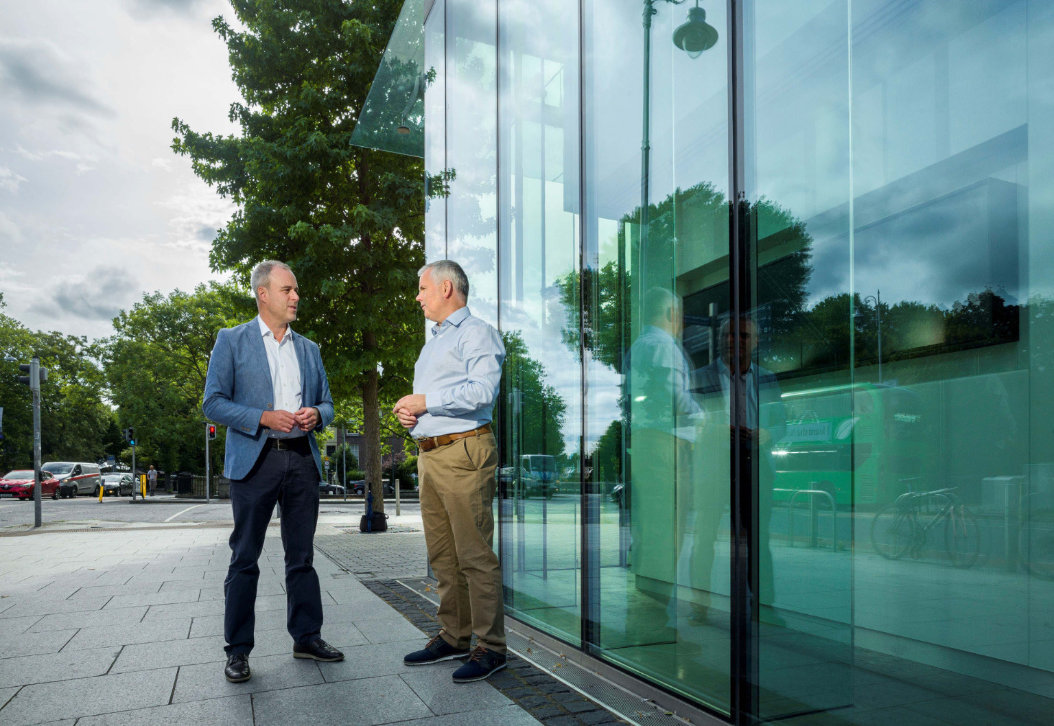 Richard Watson, Furthr VC and Mike Furey, Ronspot CEO, speaking after the investment.